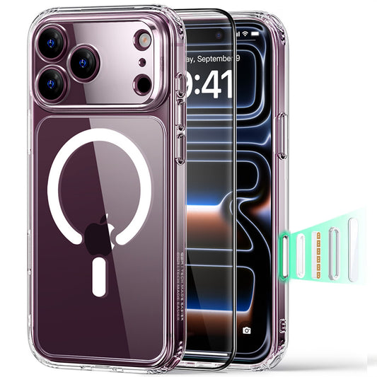 Custodia MagSafe per Apple iPhone 18 Pro Max / 17 Pro Max, ESR, Classic Hybrid con Protezione per Schermo, Trasparente