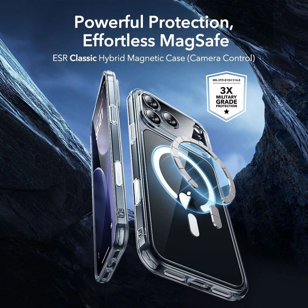 Custodia MagSafe per Apple iPhone 18 Pro Max / 17 Pro Max, ESR, Classic Hybrid con Protezione per Schermo, Trasparente