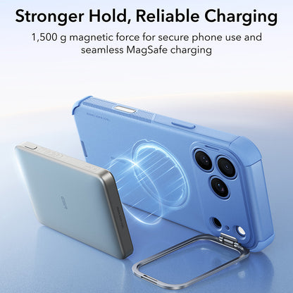 Custodia MagSafe per Apple iPhone 18 Pro Max / 17 Pro Max, ESR, Cyber Armor Kickstand, Blu