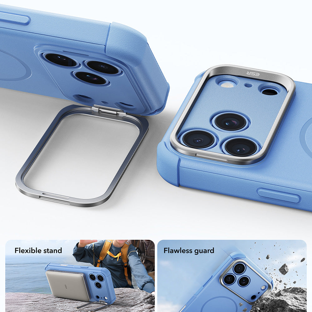 Custodia MagSafe per Apple iPhone 18 Pro Max / 17 Pro Max, ESR, Cyber Armor Kickstand, Blu
