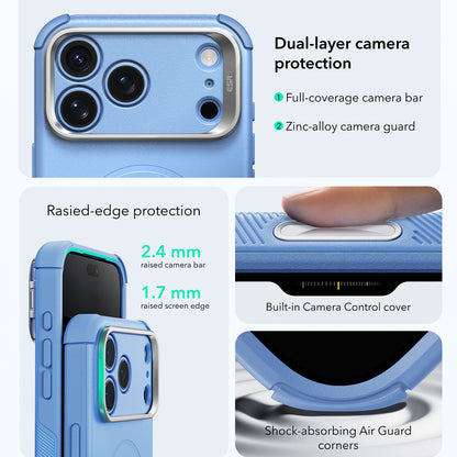 Custodia MagSafe per Apple iPhone 18 Pro Max / 17 Pro Max, ESR, Cyber Armor Kickstand, Blu