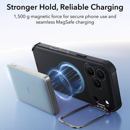 Custodia MagSafe per Apple iPhone 18 Pro Max / 17 Pro Max, ESR, Cyber Armor Kickstand, Nera