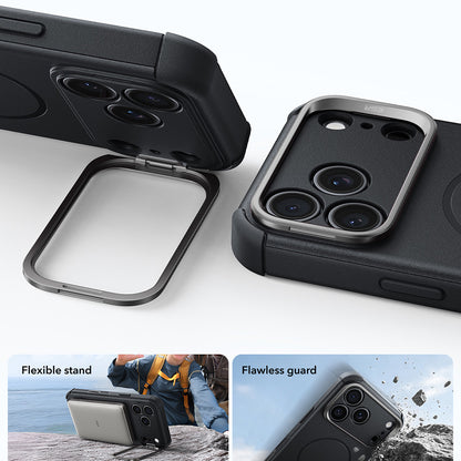Custodia MagSafe per Apple iPhone 18 Pro Max / 17 Pro Max, ESR, Cyber Armor Kickstand, Nera