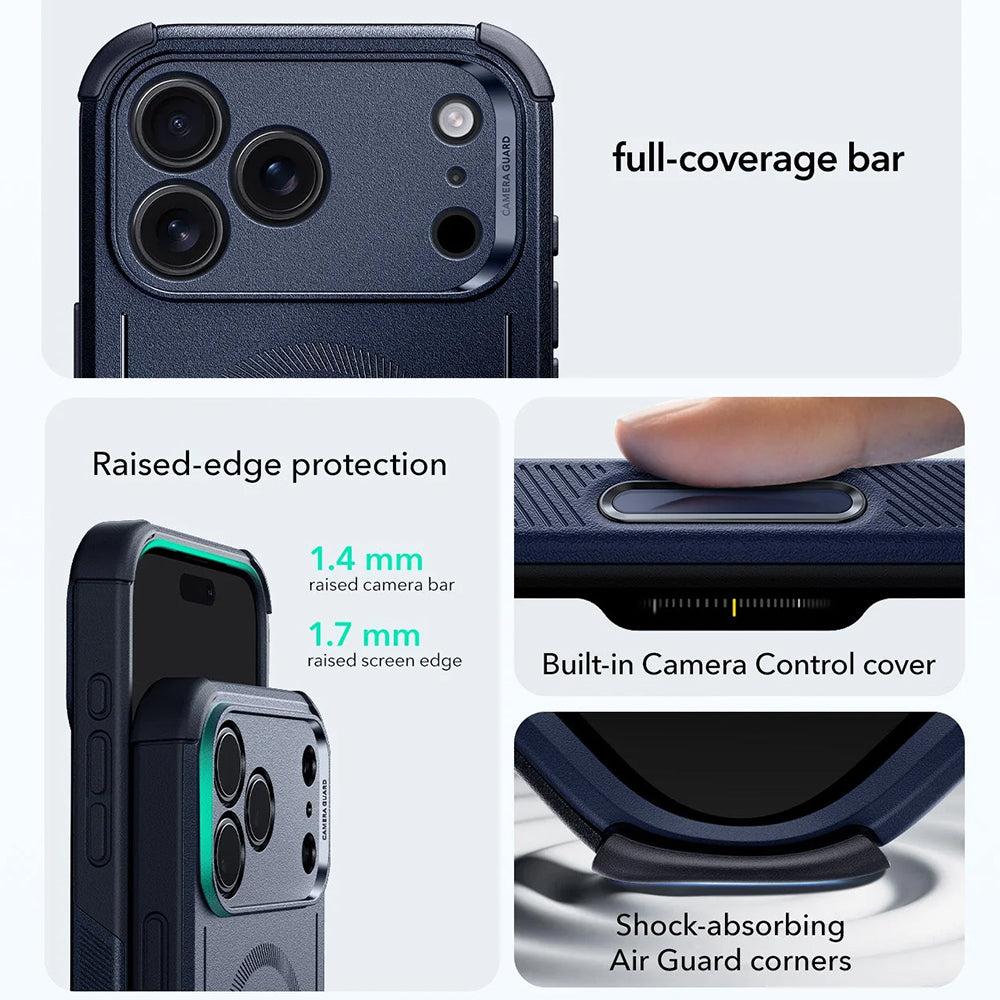 Custodia MagSafe per Apple iPhone 18 Pro Max / 17 Pro Max, ESR, Cyber, Blu Navy