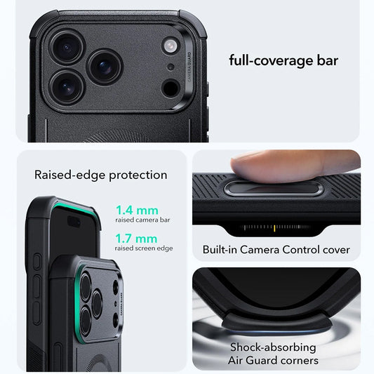 Custodia MagSafe per Apple iPhone 18 Pro Max / 17 Pro Max, ESR, Cyber, Nera