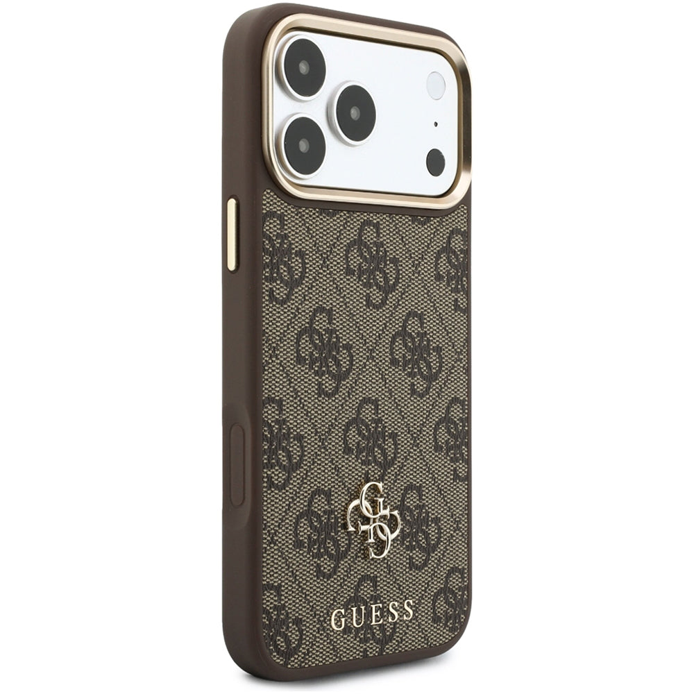 Custodia MagSafe per Apple iPhone 18 Pro Max / 17 Pro Max, Guess, 4G Cardslot & Big Strap, Marrone