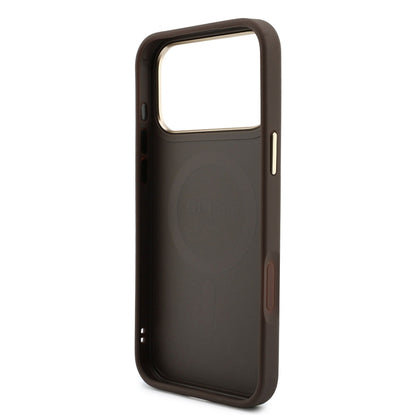 Custodia MagSafe per Apple iPhone 18 Pro Max / 17 Pro Max, Guess, 4G Cardslot & Big Strap, Marrone