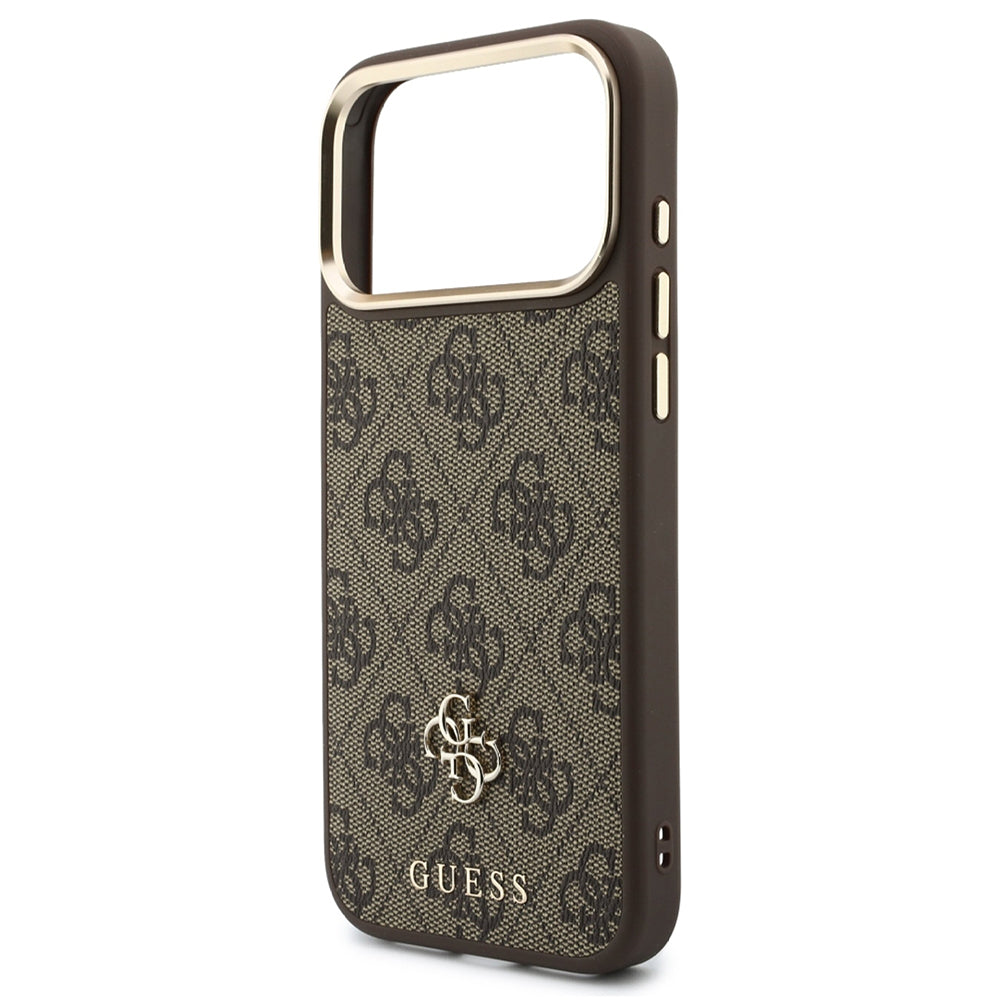 Custodia MagSafe per Apple iPhone 18 Pro Max / 17 Pro Max, Guess, 4G Cardslot & Big Strap, Marrone