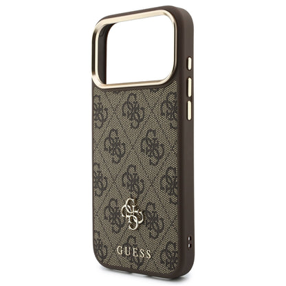 Custodia MagSafe per Apple iPhone 18 Pro Max / 17 Pro Max, Guess, 4G Cardslot & Big Strap, Marrone