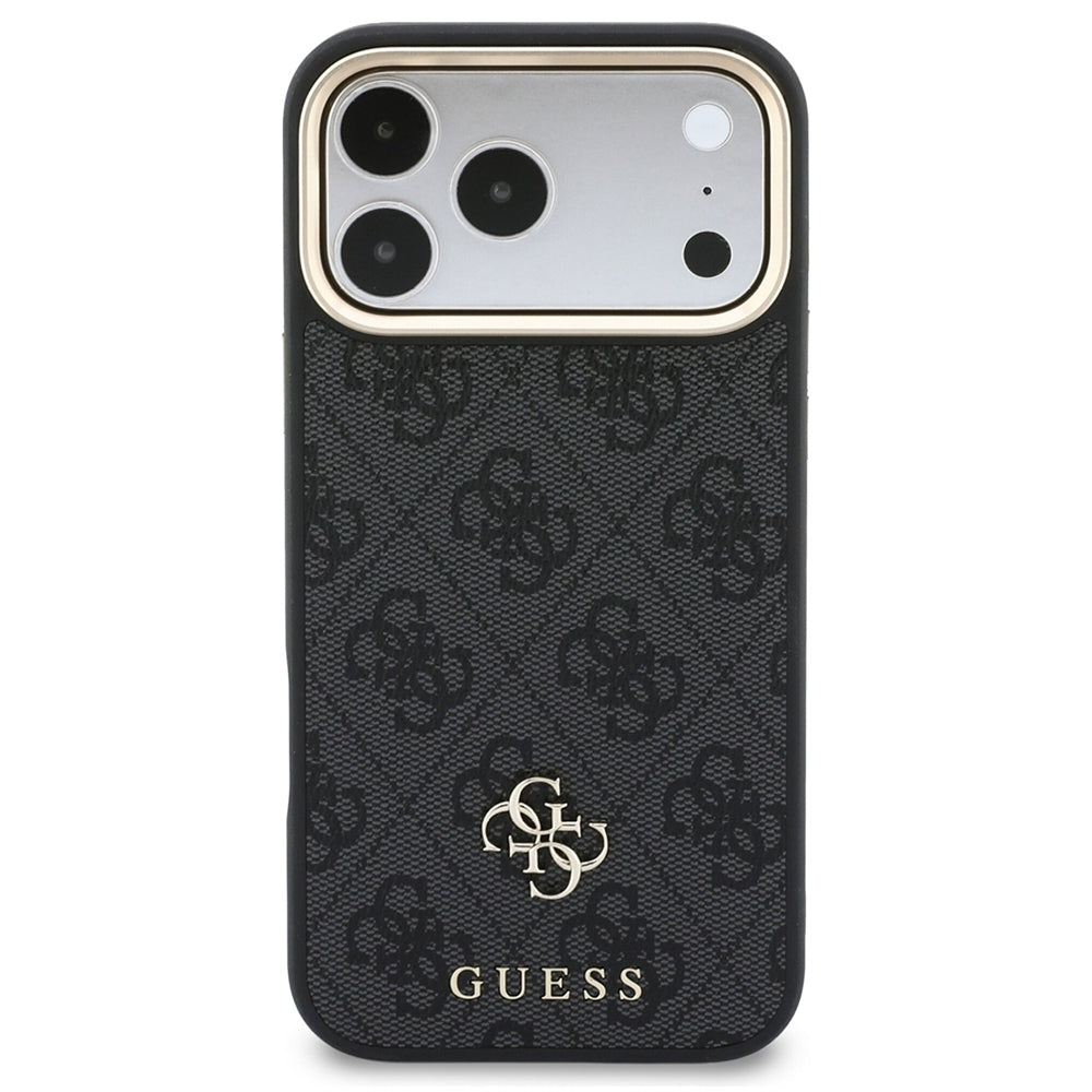 Custodia MagSafe per Apple iPhone 18 Pro Max / 17 Pro Max, Guess, 4G Cardslot & Big Strap, nera