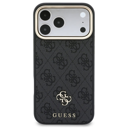 Custodia MagSafe per Apple iPhone 18 Pro Max / 17 Pro Max, Guess, 4G Cardslot & Big Strap, nera