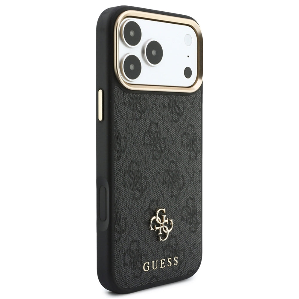 Custodia MagSafe per Apple iPhone 18 Pro Max / 17 Pro Max, Guess, 4G Cardslot & Big Strap, nera