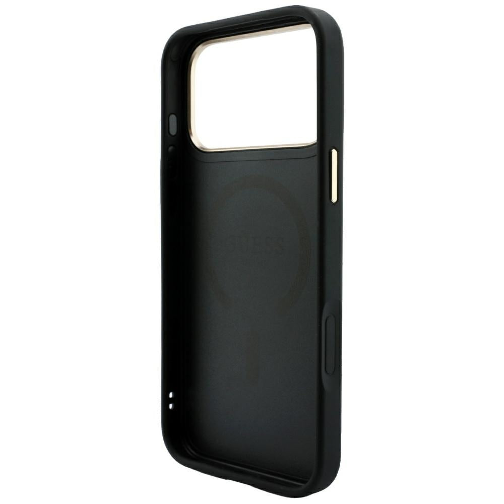 Custodia MagSafe per Apple iPhone 18 Pro Max / 17 Pro Max, Guess, 4G Embossed Classic, Nera