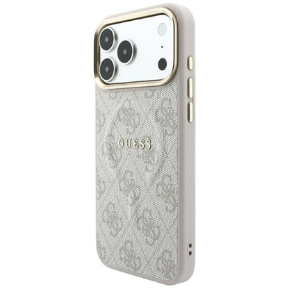 Custodia MagSafe per Apple iPhone 18 Pro Max / 17 Pro Max, Guess, 4G Embossed Classic, Rosa