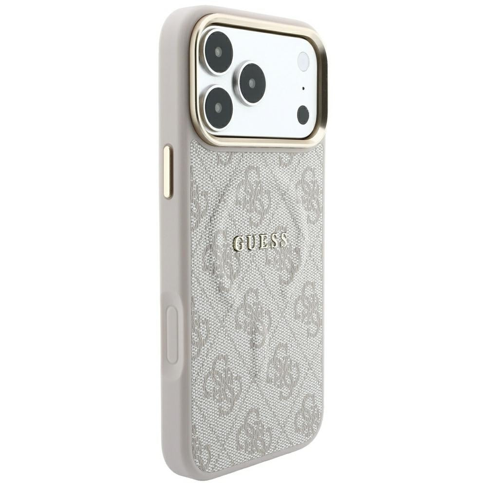 Custodia MagSafe per Apple iPhone 18 Pro Max / 17 Pro Max, Guess, 4G Embossed Classic, Rosa