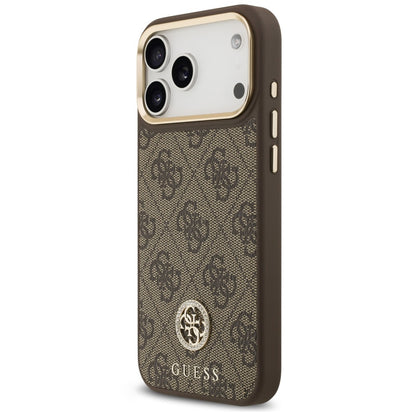Custodia MagSafe per Apple iPhone 18 Pro Max / 17 Pro Max, Guess, 4G Strass Logo, Marrone