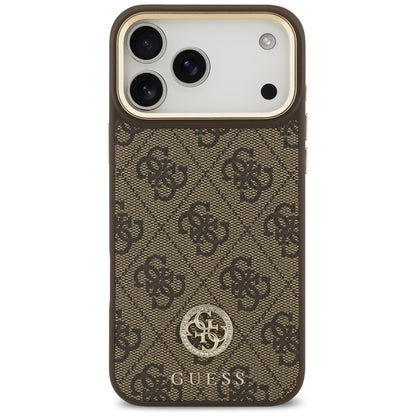 Custodia MagSafe per Apple iPhone 18 Pro Max / 17 Pro Max, Guess, 4G Strass Logo, Marrone