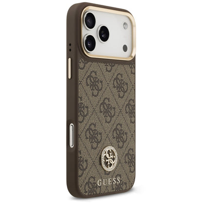 Custodia MagSafe per Apple iPhone 18 Pro Max / 17 Pro Max, Guess, 4G Strass Logo, Marrone