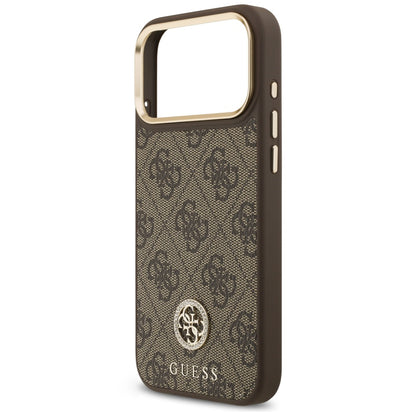 Custodia MagSafe per Apple iPhone 18 Pro Max / 17 Pro Max, Guess, 4G Strass Logo, Marrone