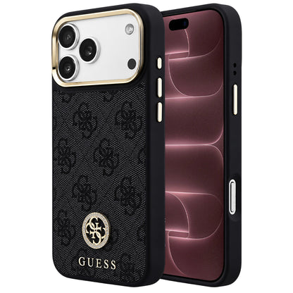 Custodia MagSafe per Apple iPhone 18 Pro Max / 17 Pro Max, Guess, logo 4G con strass, nera