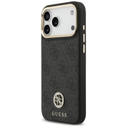 Custodia MagSafe per Apple iPhone 18 Pro Max / 17 Pro Max, Guess, logo 4G con strass, nera