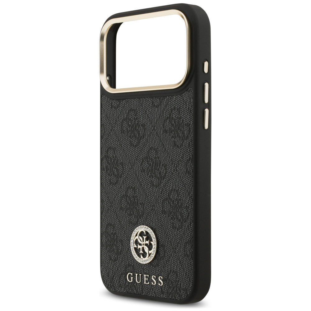 Custodia MagSafe per Apple iPhone 18 Pro Max / 17 Pro Max, Guess, logo 4G con strass, nera