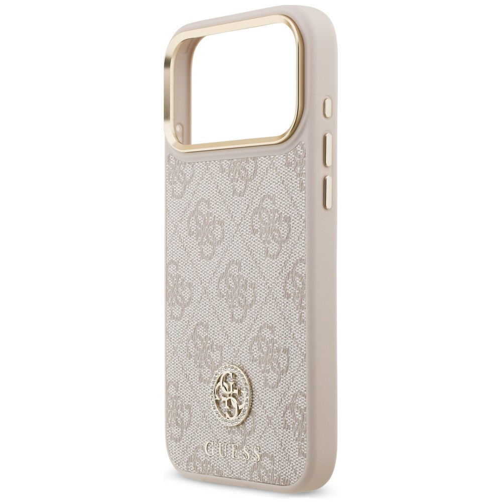 Custodia MagSafe per Apple iPhone 18 Pro Max / 17 Pro Max, Guess, 4G Strass Logo, rosa
