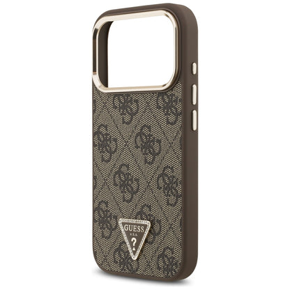 Custodia MagSafe per Apple iPhone 18 Pro Max / 17 Pro Max, Guess, Logo Triangolo 4G, Marrone