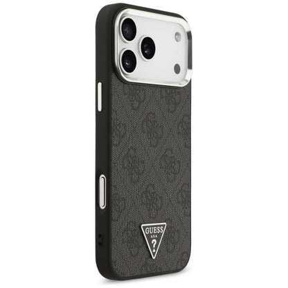 Custodia MagSafe per Apple iPhone 18 Pro Max / 17 Pro Max, Guess, Logo Triangolo 4G, Nera