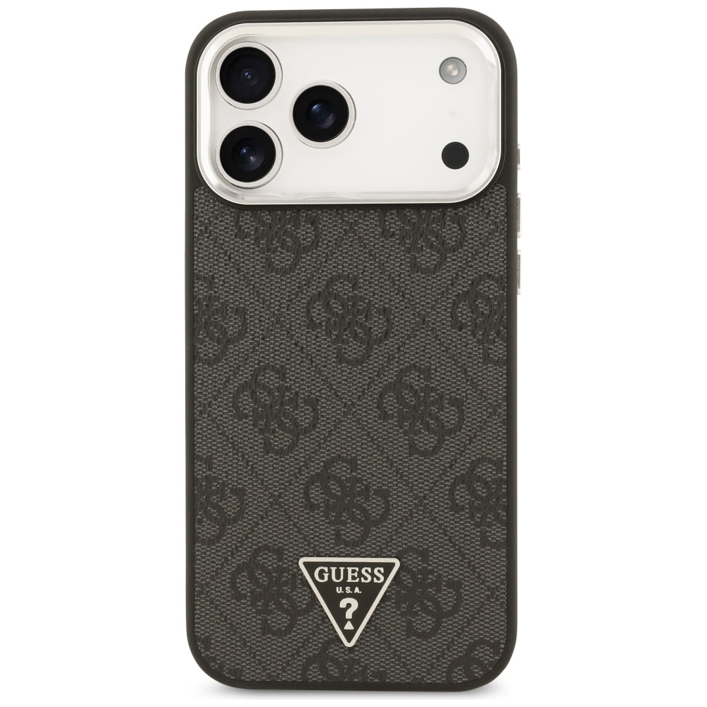 Custodia MagSafe per Apple iPhone 18 Pro Max / 17 Pro Max, Guess, Logo Triangolo 4G, Nera