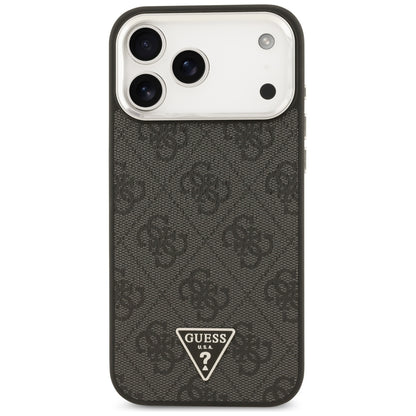 Custodia MagSafe per Apple iPhone 18 Pro Max / 17 Pro Max, Guess, Logo Triangolo 4G, Nera