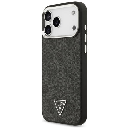 Custodia MagSafe per Apple iPhone 18 Pro Max / 17 Pro Max, Guess, Logo Triangolo 4G, Nera