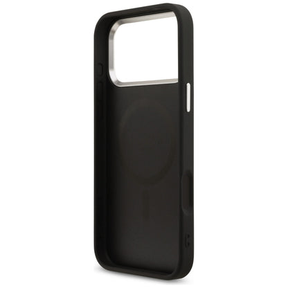 Custodia MagSafe per Apple iPhone 18 Pro Max / 17 Pro Max, Guess, Logo Triangolo 4G, Nera