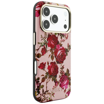 Custodia MagSafe per Apple iPhone 18 Pro Max / 17 Pro Max, Guess, Blossom Roses Print, Rosa