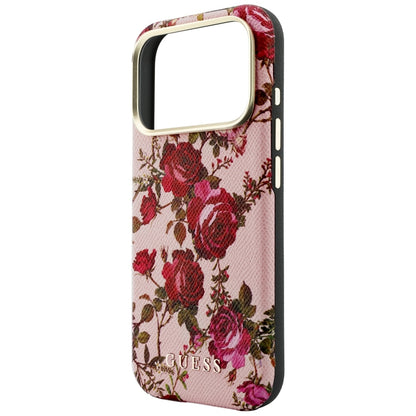 Custodia MagSafe per Apple iPhone 18 Pro Max / 17 Pro Max, Guess, Blossom Roses Print, Rosa