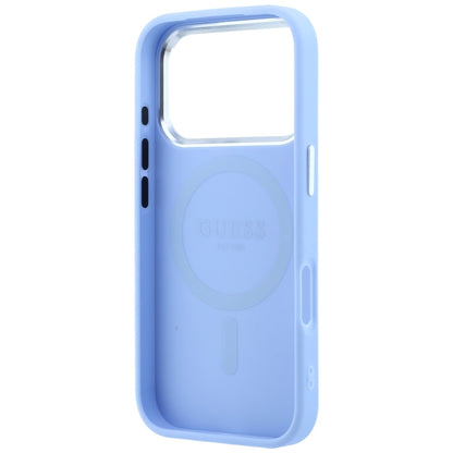 Custodia MagSafe per Apple iPhone 18 Pro Max / 17 Pro Max, Guess, Logo Triangolo Granulato, Blu