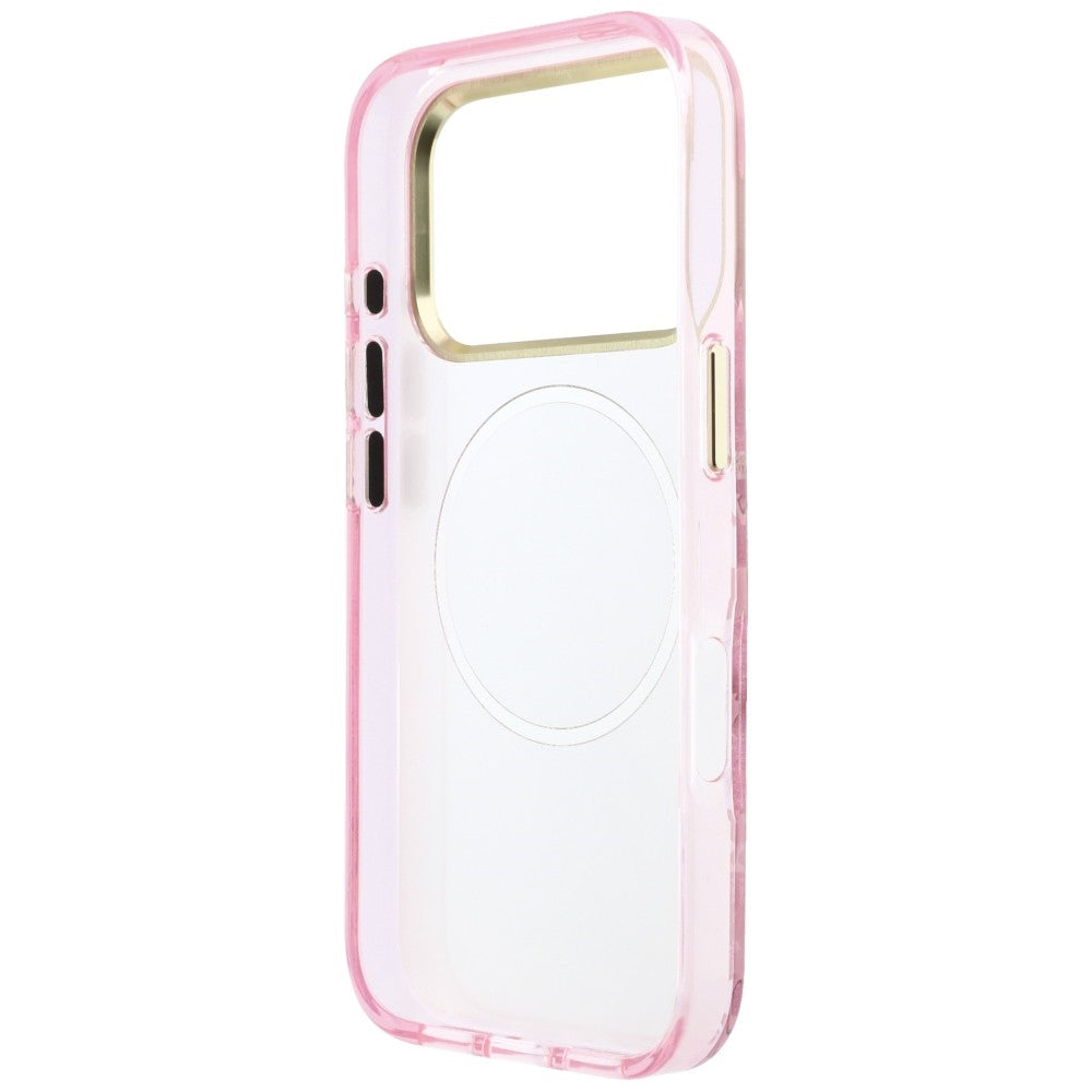 Custodia MagSafe per Apple iPhone 18 Pro Max / 17 Pro Max, Guess, IML Glitter Blossom Roses, Rosa