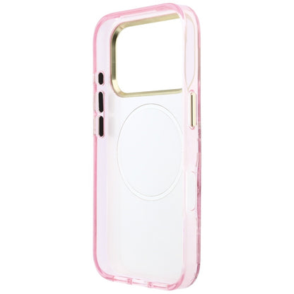 Custodia MagSafe per Apple iPhone 18 Pro Max / 17 Pro Max, Guess, IML Glitter Blossom Roses, Rosa