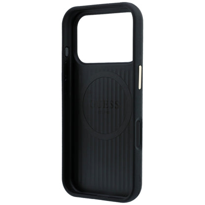 Custodia MagSafe per Apple iPhone 18 Pro Max / 17 Pro Max, Guess, Logo Triangolo Kevlar, Nera