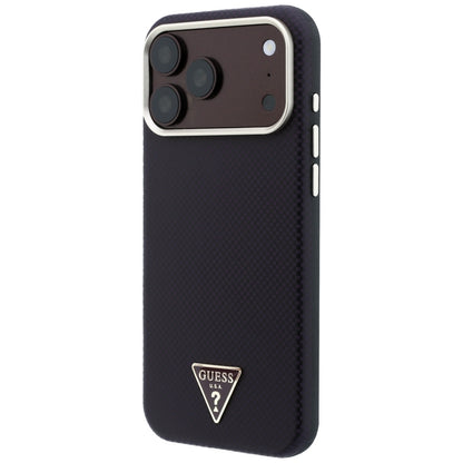 Custodia MagSafe per Apple iPhone 18 Pro Max / 17 Pro Max, Guess, Logo Triangolo Kevlar, Vinaccia