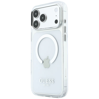 Custodia MagSafe per Apple iPhone 18 Pro Max / 17 Pro Max, Guess, Contorno Metallico, Argento