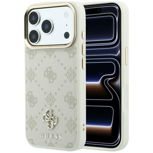 Custodia MagSafe per Apple iPhone 18 Pro Max / 17 Pro Max, Guess, Peony 4G Small Logo, Beige