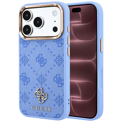 Custodia MagSafe per Apple iPhone 18 Pro Max / 17 Pro Max, Guess, Peony 4G Small Logo, Blu