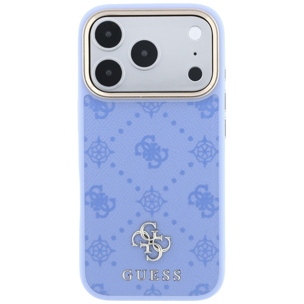 Custodia MagSafe per Apple iPhone 18 Pro Max / 17 Pro Max, Guess, Peony 4G Small Logo, Blu