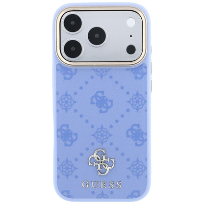 Custodia MagSafe per Apple iPhone 18 Pro Max / 17 Pro Max, Guess, Peony 4G Small Logo, Blu