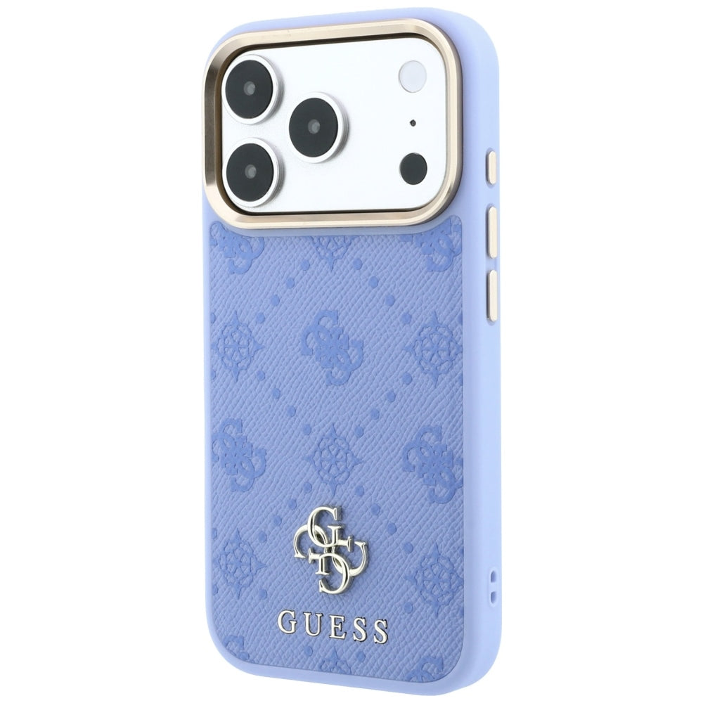 Custodia MagSafe per Apple iPhone 18 Pro Max / 17 Pro Max, Guess, Peony 4G Small Logo, Blu