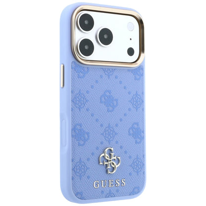 Custodia MagSafe per Apple iPhone 18 Pro Max / 17 Pro Max, Guess, Peony 4G Small Logo, Blu