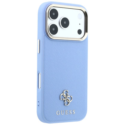Custodia MagSafe per Apple iPhone 18 Pro Max / 17 Pro Max, Guess, Saffiano Small 4G Classic, Blu