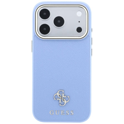 Custodia MagSafe per Apple iPhone 18 Pro Max / 17 Pro Max, Guess, Saffiano Small 4G Classic, Blu