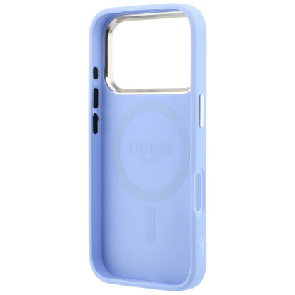 Custodia MagSafe per Apple iPhone 18 Pro Max / 17 Pro Max, Guess, Saffiano Small 4G Classic, Blu